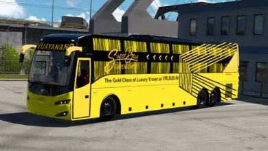 ETS 2 Volvo Celeste Sleeper Indian Bus Mod