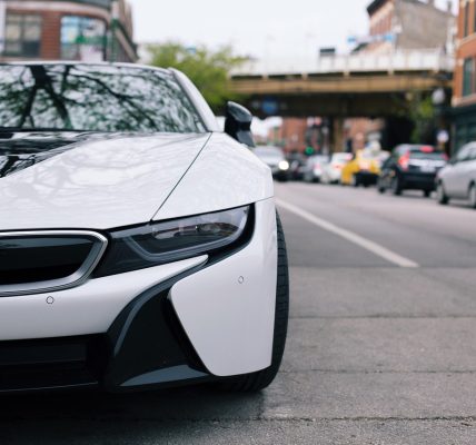 bmw, car, city, street, chicago, i8, car wallpapers, traffic, road, automotive